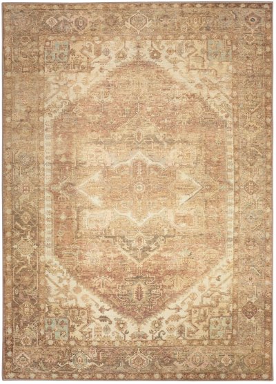 Nourison Home Nourison Vintage Washables VWS14 2'2" x 8' Gold Vintage Indoor Rug - 5'3" x 7'3"