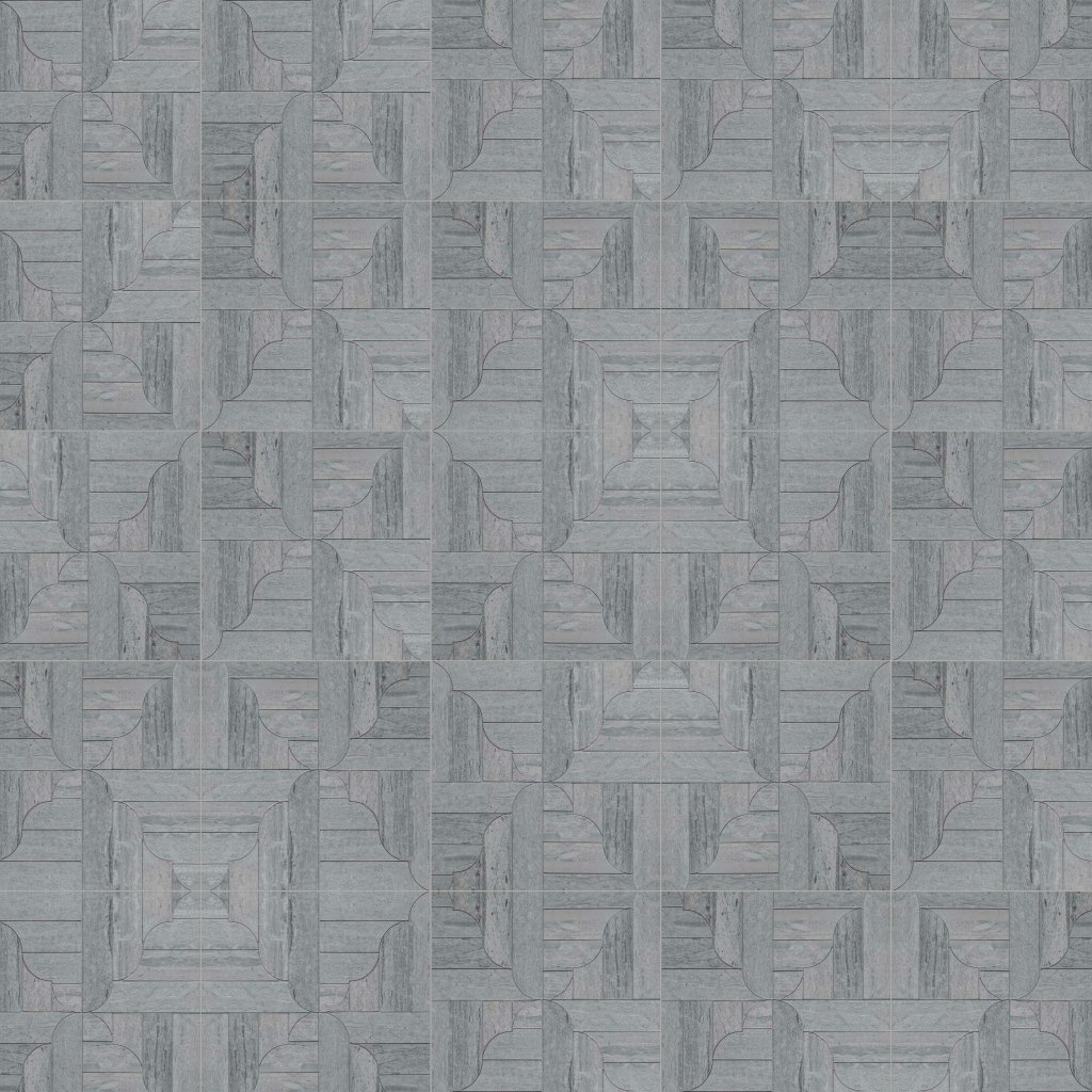 Marble Systems Haisa Blue Honed Banter Parquet Marble Mosaic 12 1/16x12 1/16 - Haisa Blue