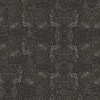 Marble Systems Iris Black Brushed Marble Tile 16x16 - Iris Black - 16" x 16" x 1/2"