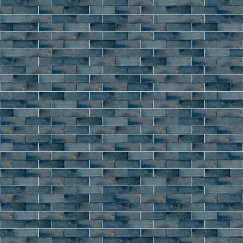 MSI Blue Glass Subway Tile - Shimmer