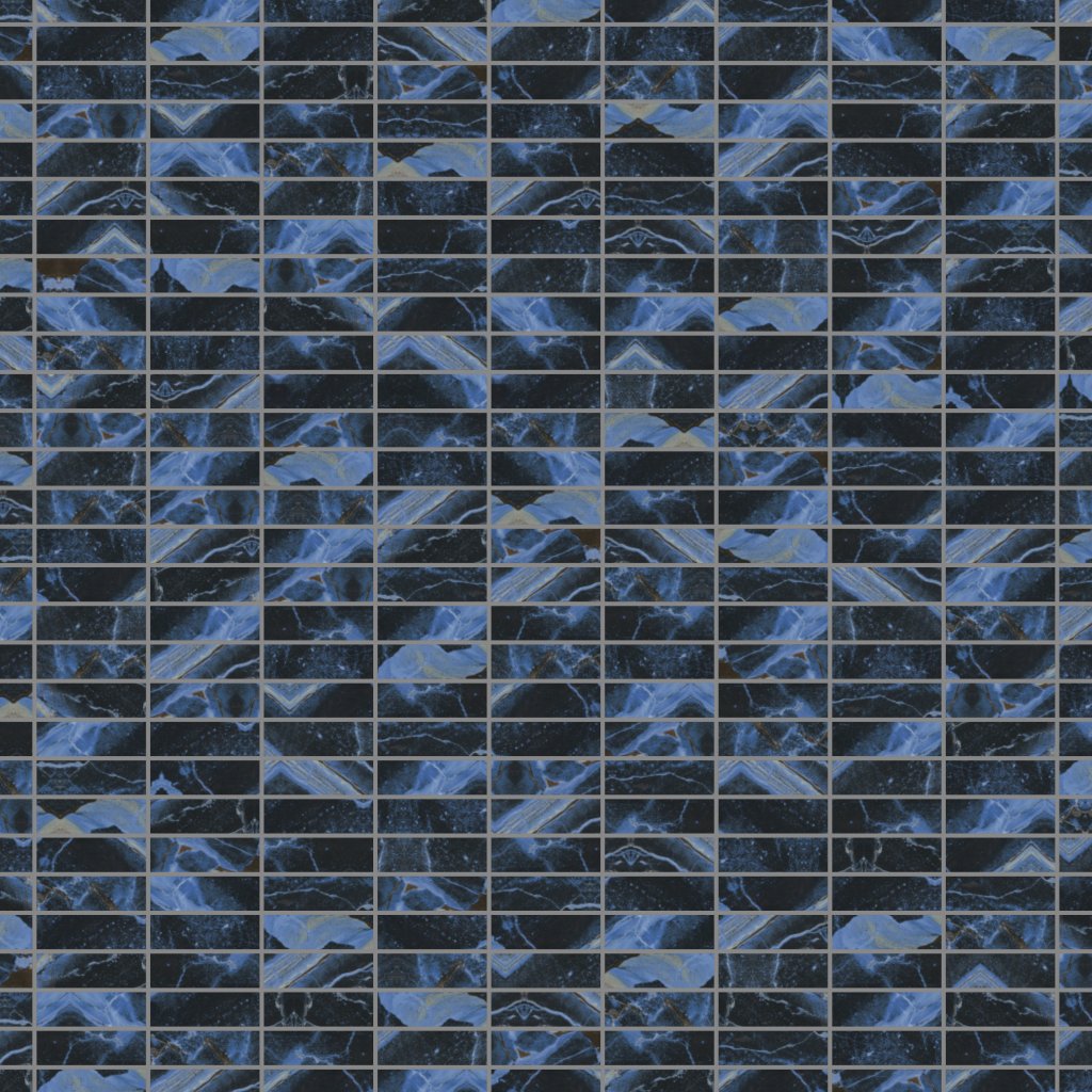 Emser Tile PARKVIEW POLISHED STACKED MOSAIC /-POR - Blue
