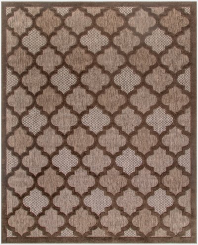 Nourison Home Nourison Easy Care NES01 6' x Round Brown Modern Rug - 8' x 10'