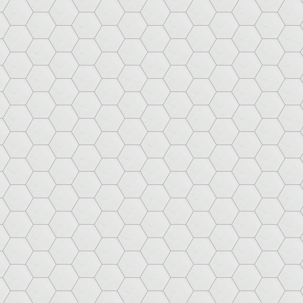 Marble Systems Aspen White Polished Hexagon Waterjet Marble Tile 5 25/32x5 - Aspen White