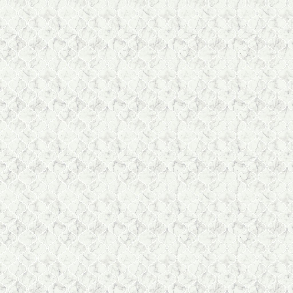American Olean Mythique Marble - Altissimo Matte, Arabesque, 3X3, Matte (MY14) - Altissimo Matte