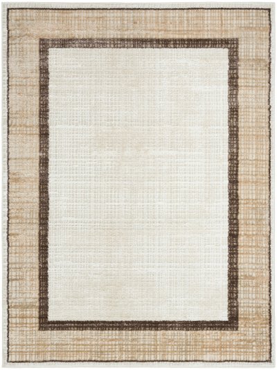 Nourison Home Nourison Dekor DEK06 5'3" x 7' Ivory Brown Modern Indoor Rug - 5'3" x 7'
