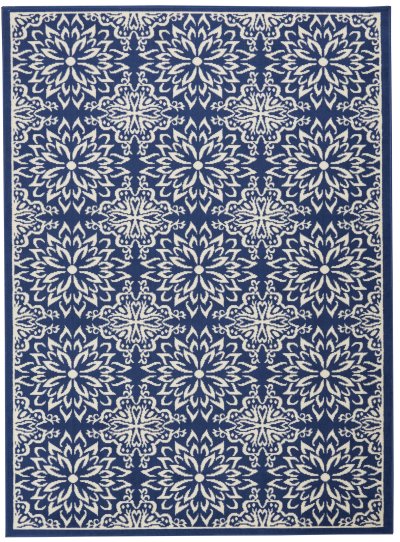 Nourison Home Nourison Jubilant JUB06 7'10" x 9'10" Navy Ivory Farmhouse Indoor Rug - 5'3" x 7'3"