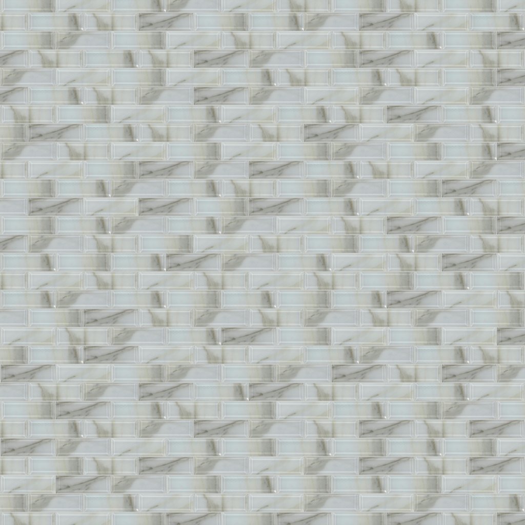 MSI Ivory Beveled Subway Tile - Amber