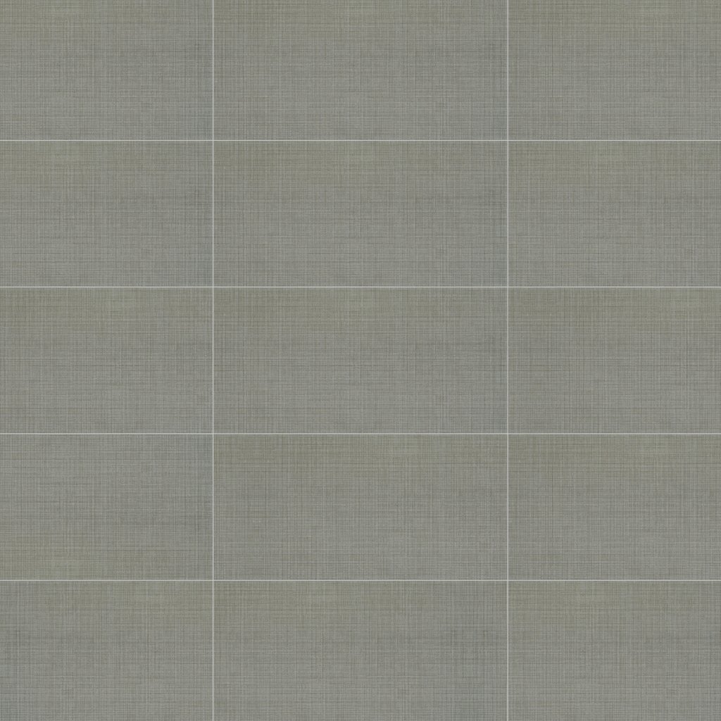Daltile Fabric Art Modern Textile Medium Gray, Rectangle, 12X24, Modern Textile, Matte - Modern Textile Medium Gray