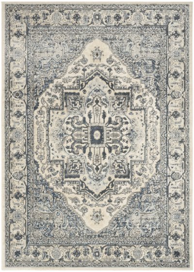 Nourison Home Nourison Concerto CNC18 2'2" x 7'6 Ivory Navy Vintage Indoor Rug - 3'9" x 5'9"