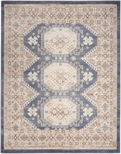 Nourison Home Nourison Serenity Home SRH01 5'3" x 7'3" Ivory Blue Vintage Indoor Rug - 9' x 12'