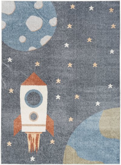 Nourison Home Nourison Astra Machine Washable ASW06 5'3" x 7' Sky Blue Kids Indoor Rug - 4' x 6'
