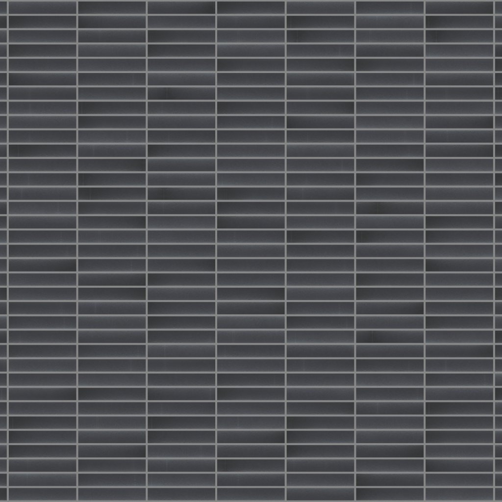 Emser Tile KAIZEN EBONY SATIN STACKED MOSAIC -POR - Black