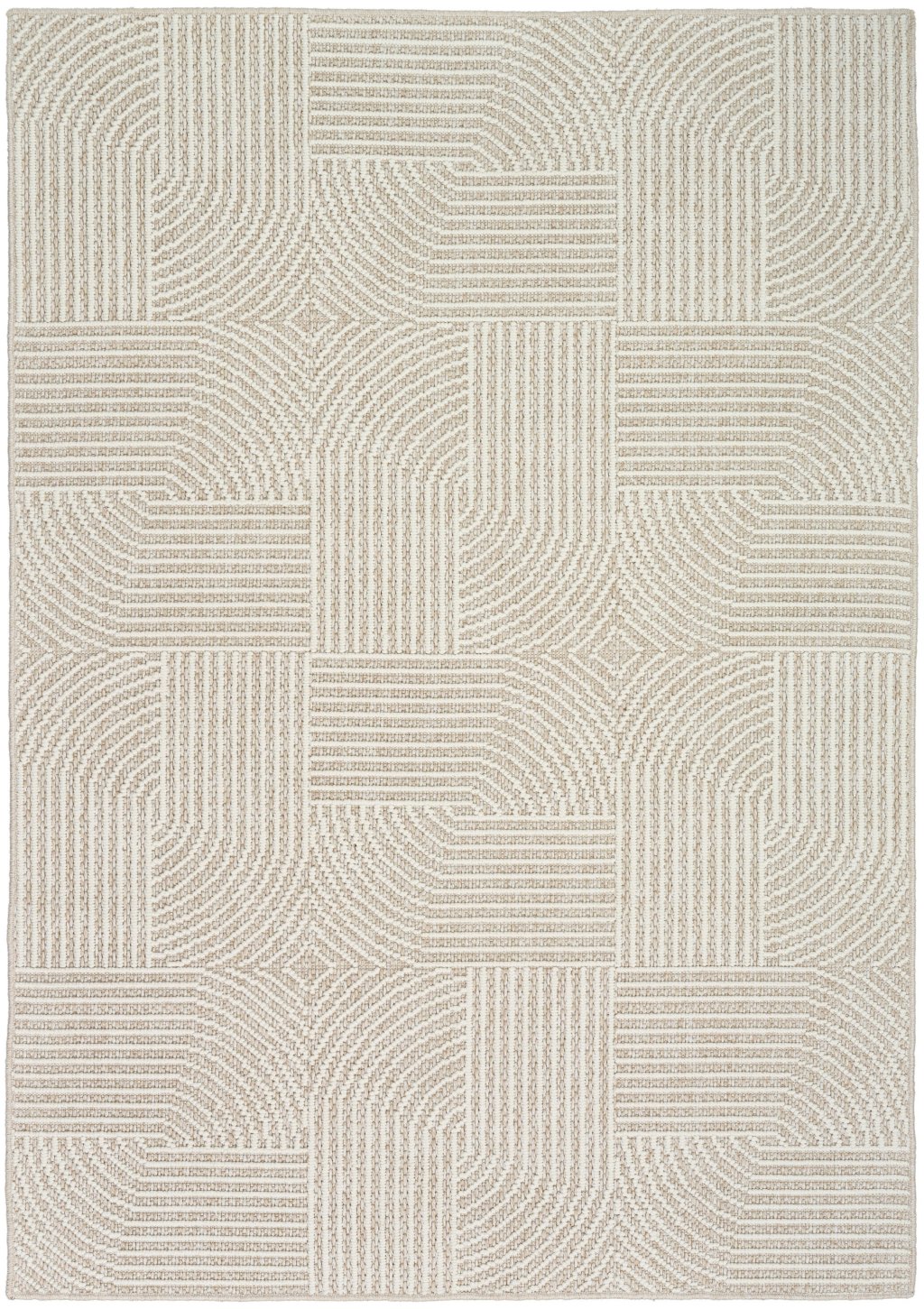 Nourison Home Nourison Textured Home TXH02 5'3" x 7' Beige Ivory Modern Indoor Rug
