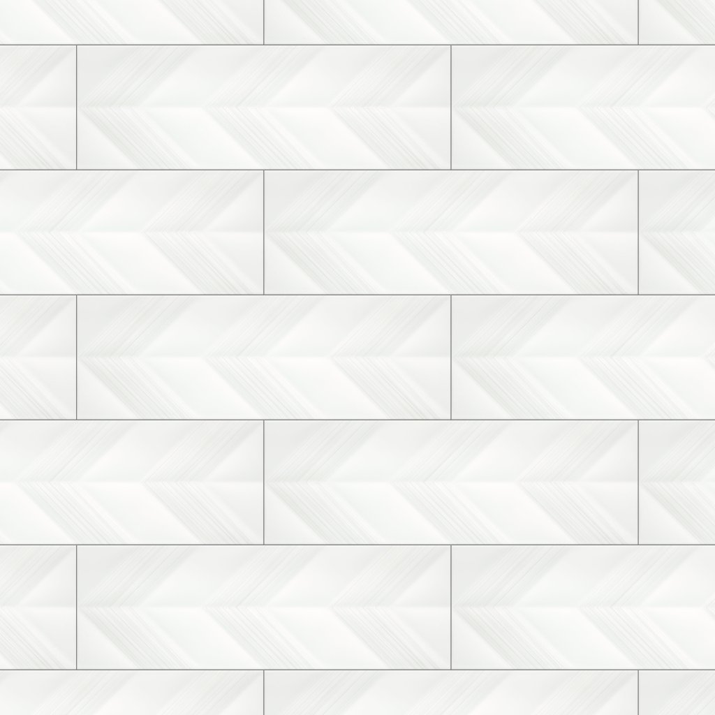 Emser Tile VERTIGO GLOSSY -CER - White Chevron