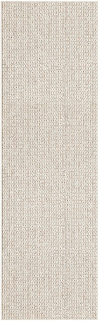 Nourison Home Nourison Textured Home TXH01 2' x 6' Ivory Beige Farmhouse Indoor Rug - 2' x 6'