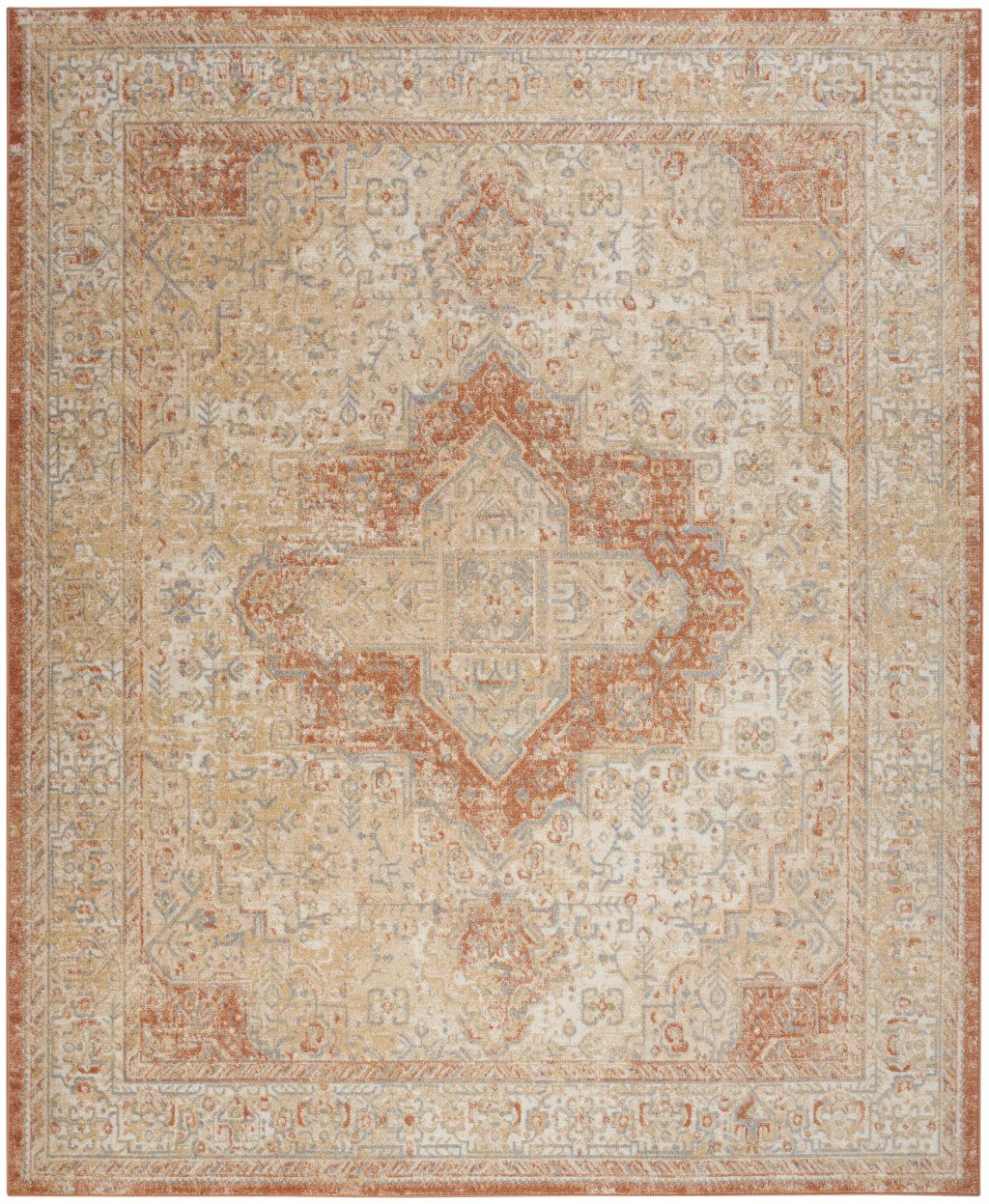 Nourison Home Nourison Sandy SDY07 8' x 10' Beige Rust Vintage Rug