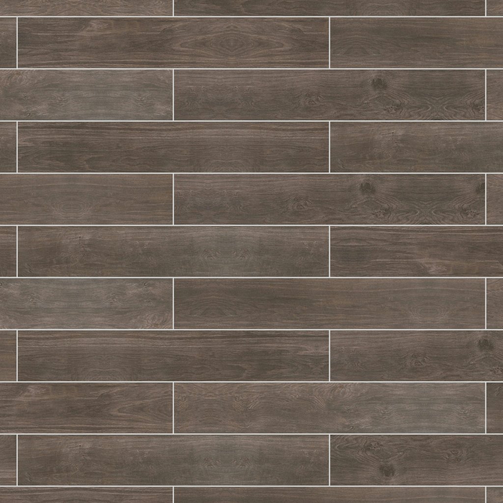 Daltile Willow Bend Smoky Brown, Plank, 6X36, Matte - Smoky Brown