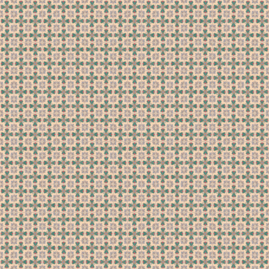 Marble Systems 300 Glazed Button Flower Ceramic Tile 3x3 - 300