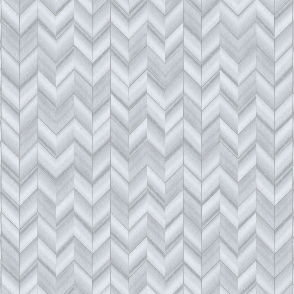 Marble Systems Mink Classic Honed Chevron Waterjet Marble Mosaic 13x10 - Mink Classic