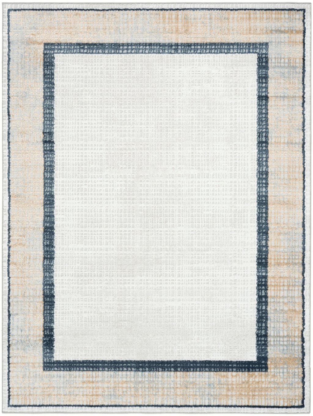 Nourison Home Nourison Dekor DEK06 5'3" x 7' Grey Navy Modern Indoor Rug
