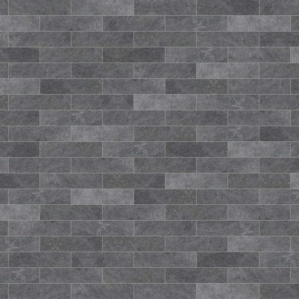Gray Flow Matte 2 3/4x11 1/2 Brick Mesh Mount Stone Look Porcelain Mosaic 12x24 - Gray Flow
