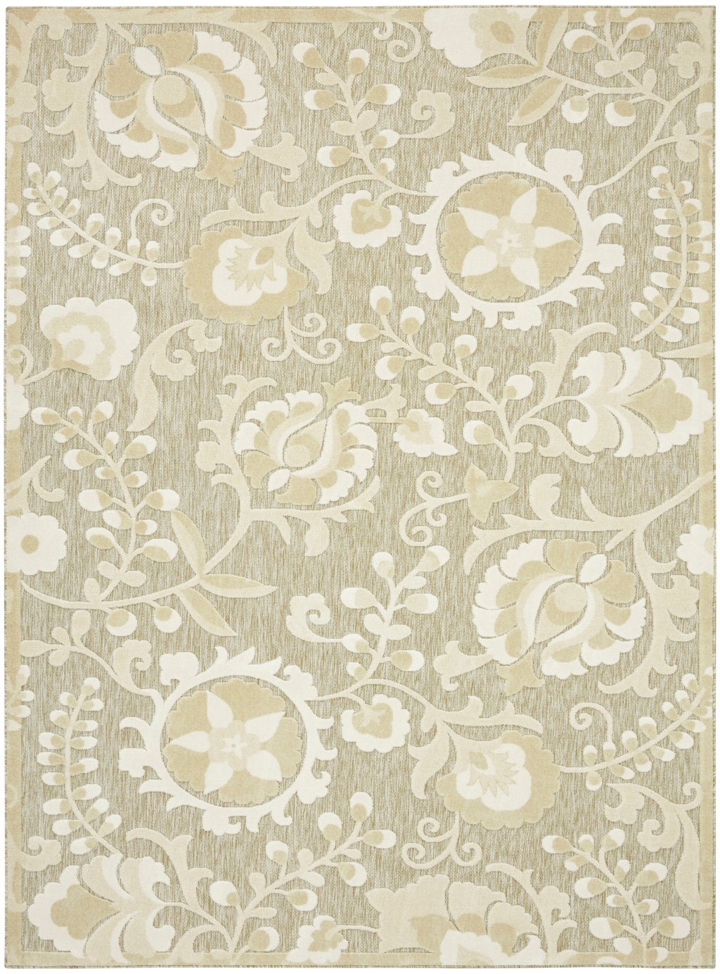 Nourison Home Nourison Aloha ALH17 9' x 12' Ivory Sage Farmhouse Rug