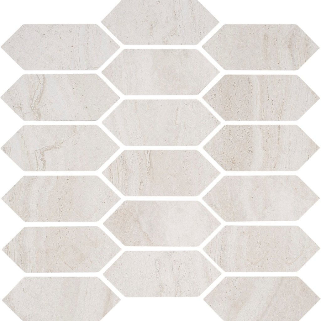 Qualis Ceramica Timeless Soul Ivory Picket Mosaic