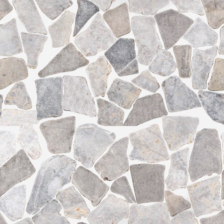 Qualis Ceramica Grey Mix Mini Opus Marble Mosaic