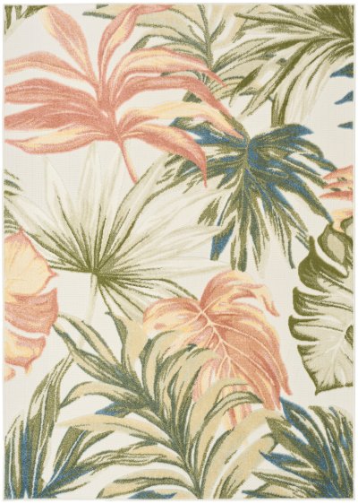 Nourison Home Nourison Aloha ALH43 2'8" x 4' Ivory Green Modern Rug - 3'6" x 5'6"