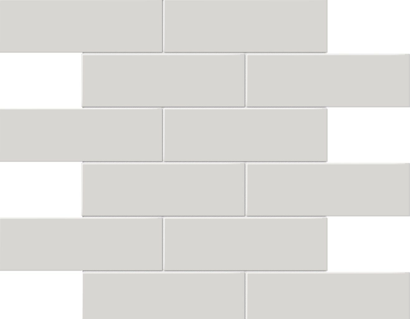 Qualis Ceramica Traditions Warm Grey 2X6 Glossy Mosaic - Warm Grey