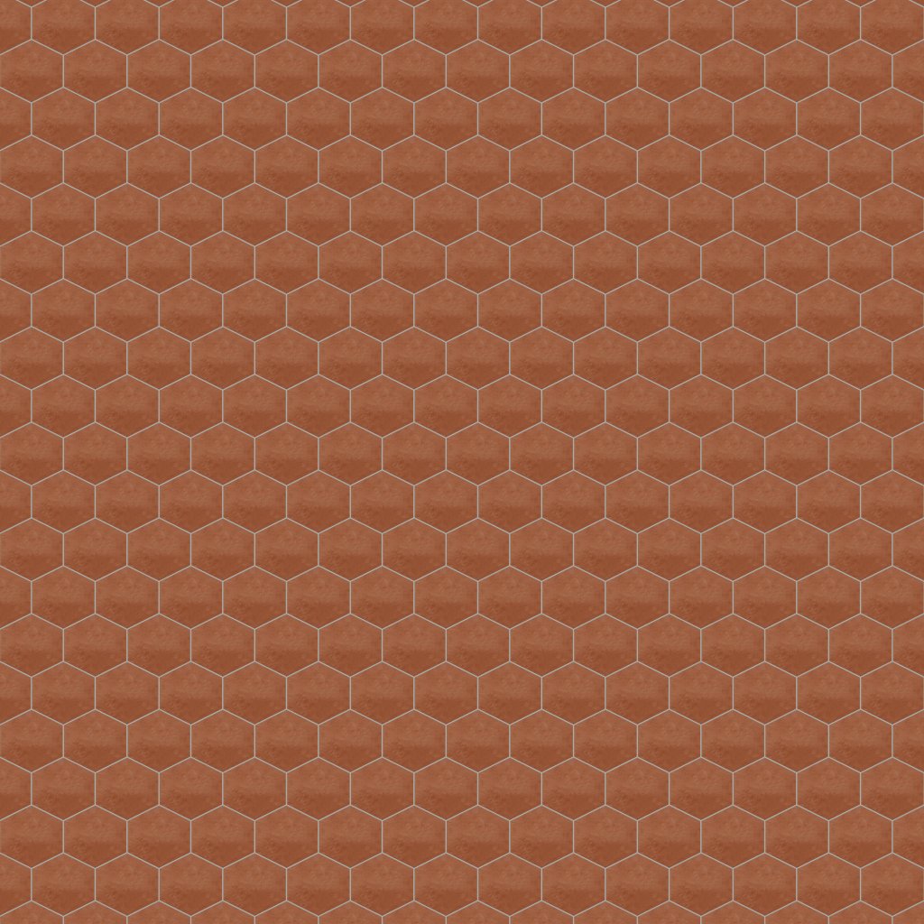 Marble Systems Hand Made Matte Hexagon 8 Terracotta Tile 8 - Hand Made