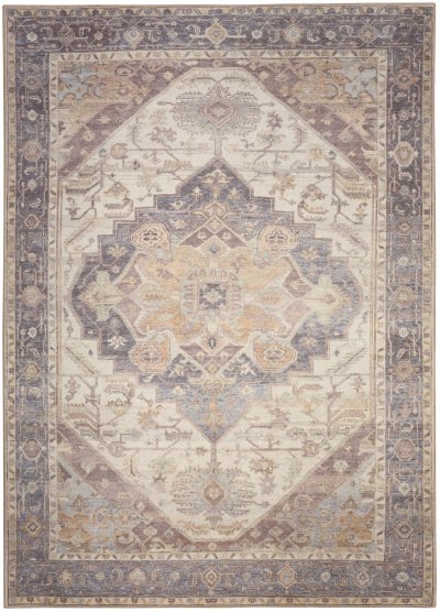 Nourison Home Nourison Vintage Washables VWS13 7'10" x 9'10" Ivory Purple Vintage Indoor Rug - 4' x 6'
