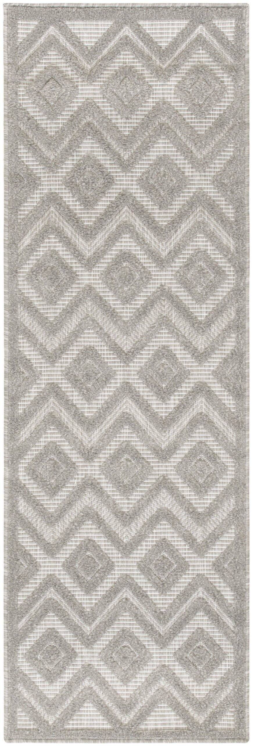 Nourison Home Nourison Versatile NRV01 2' x 6' Silver Grey Modern Rug