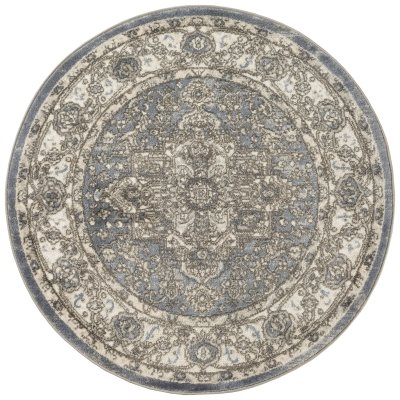 Nourison Home Nourison Concerto CNC05 3'9" x 5'9" Blue Vintage Indoor Rug - 8' Round