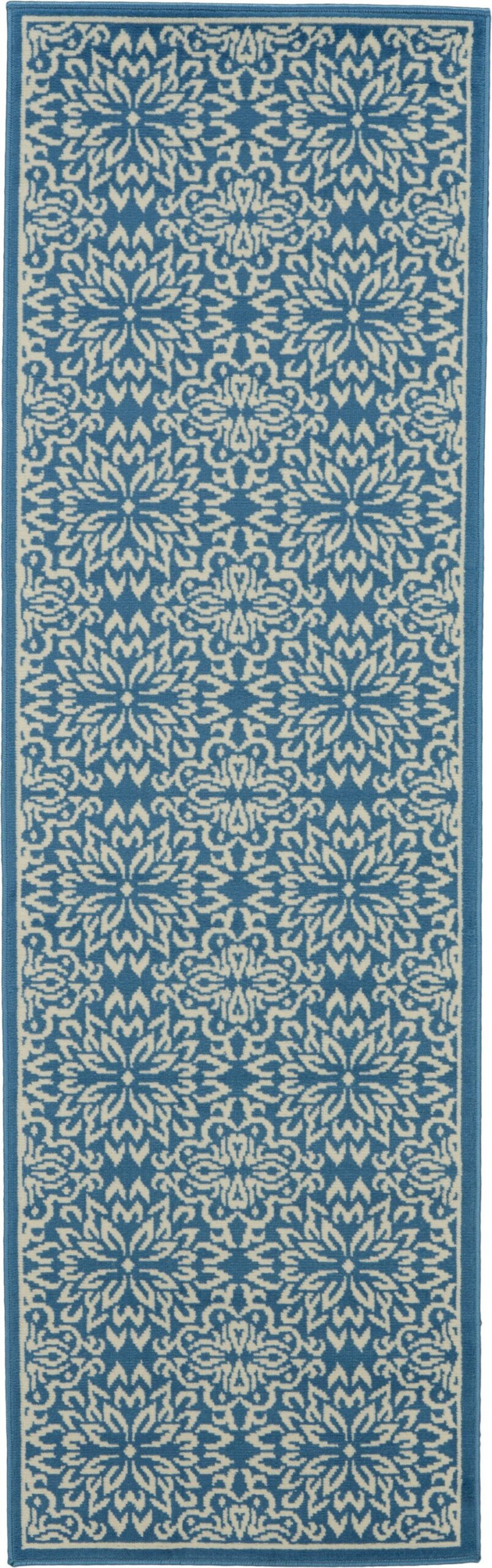 Nourison Home Nourison Jubilant JUB06 2'3" x 7'3" Ivory Blue Farmhouse Indoor Rug