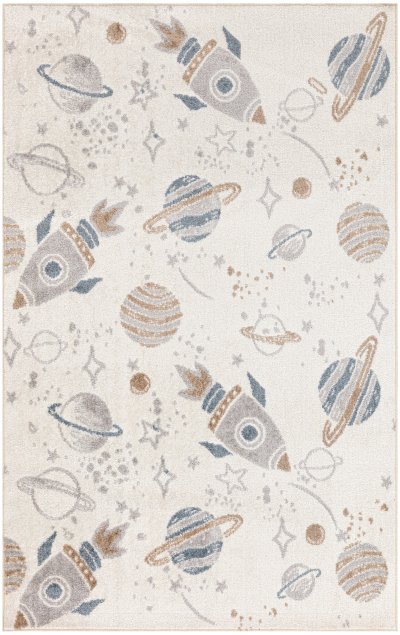 Nourison Home Nourison Astra Machine Washable ASW18 5'3" x 7' Ivory Multicolor Kids Indoor Rug - 3'3" x 5'