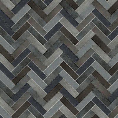 Qualis Ceramica Morocco 3x11 Coal Gloss - Herringbone