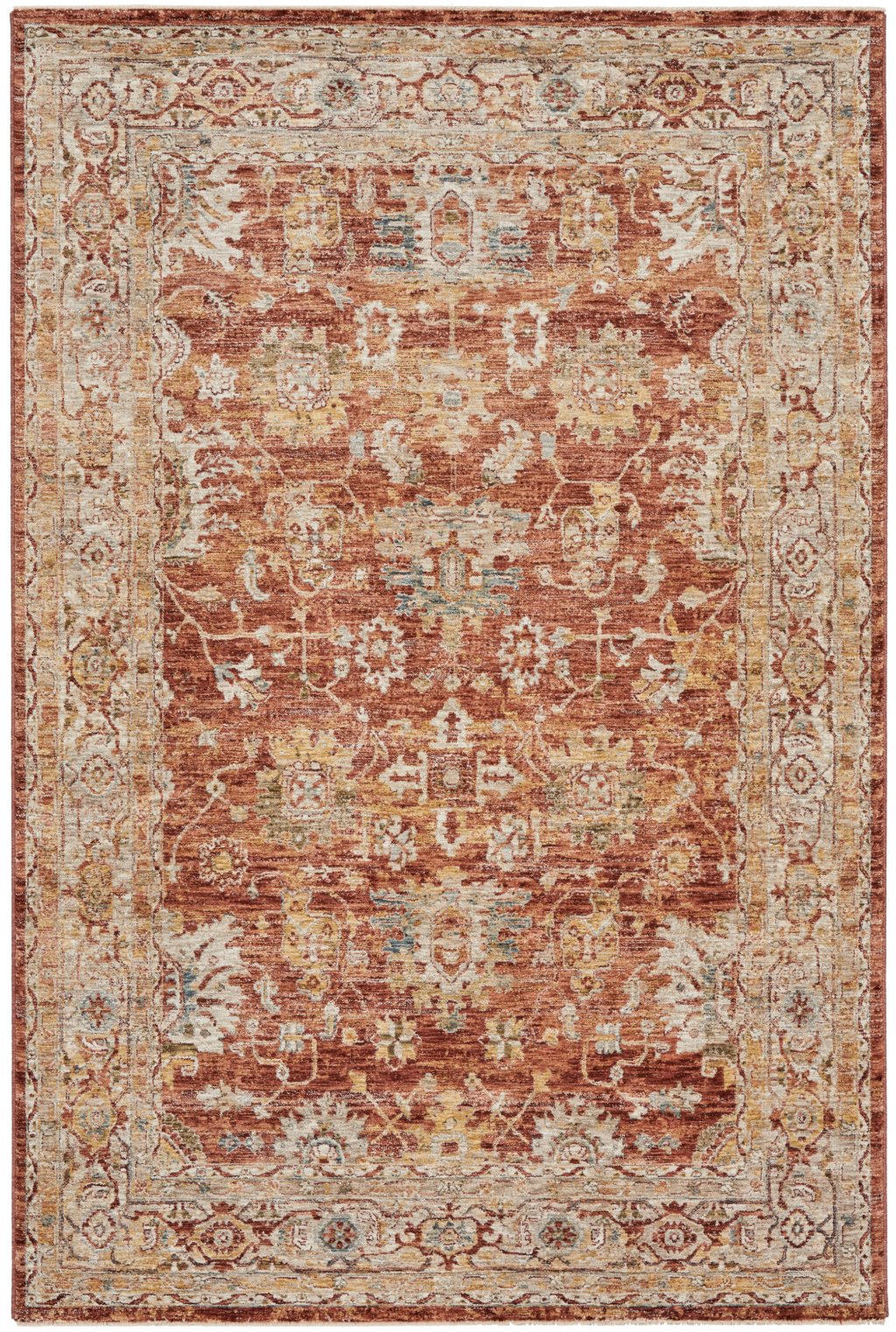 Nourison Home Nourison Petra PTR02 5'3" x 7'8" Rust Persian Indoor Rug