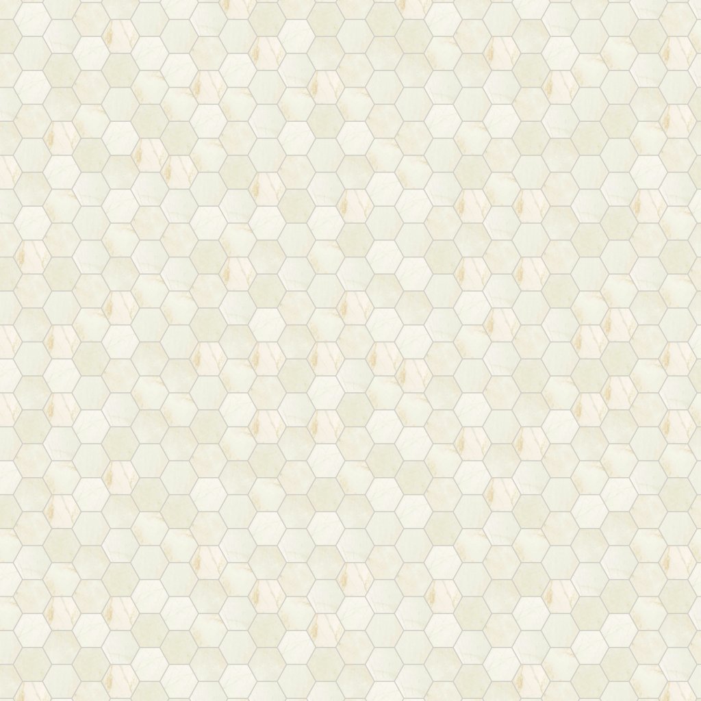 Qualis Ceramica Avorio Crema 2 Hexagon Mosaic