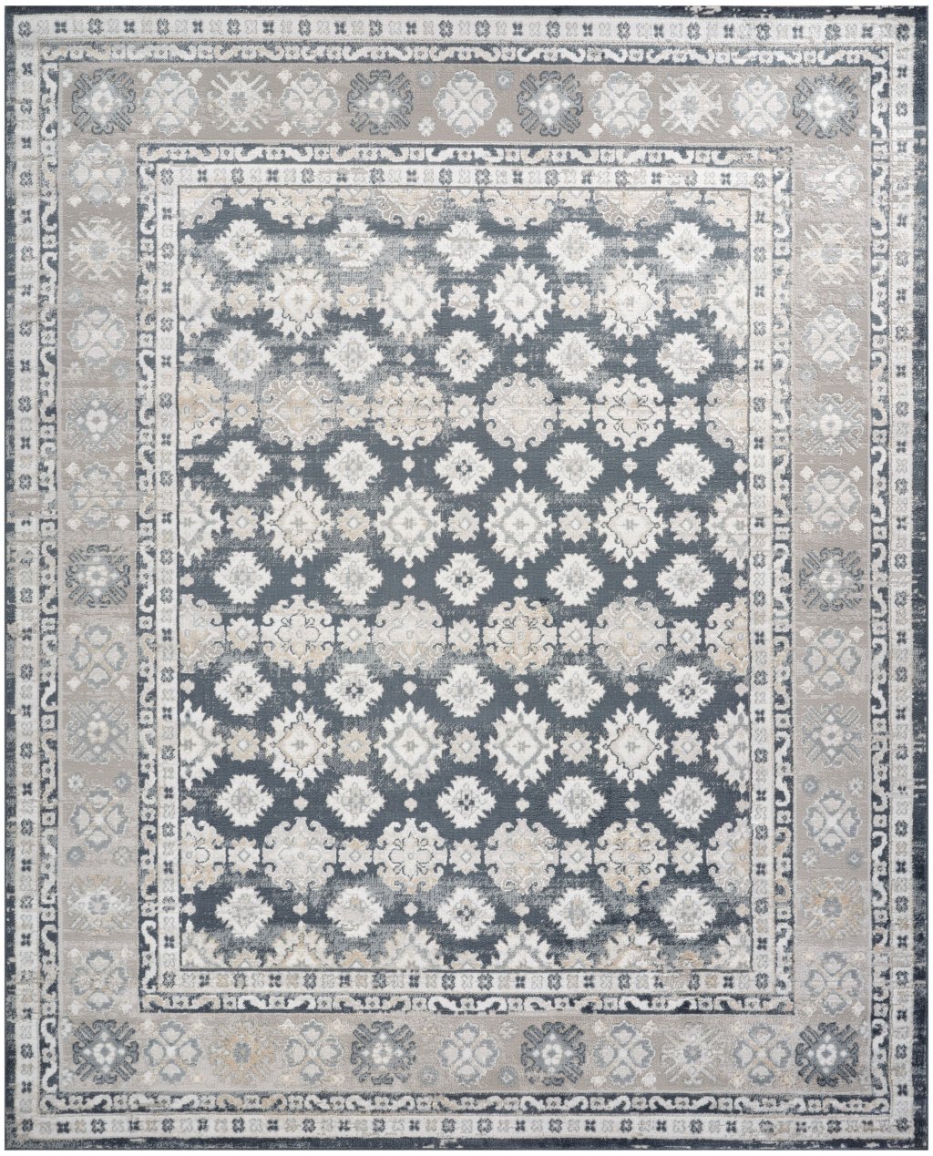 Nourison Home Nourison Dekor DEK02 7'10" x 9'10" Grey Navy Vintage Indoor Rug
