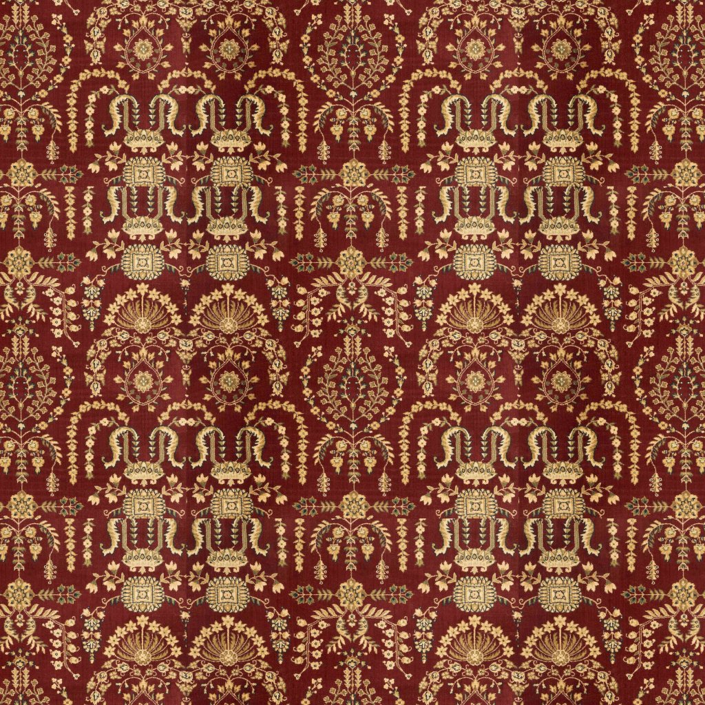 Nourison GRAND PARTERRE SAROUK PT02 BURGUNDY BROADLOOM