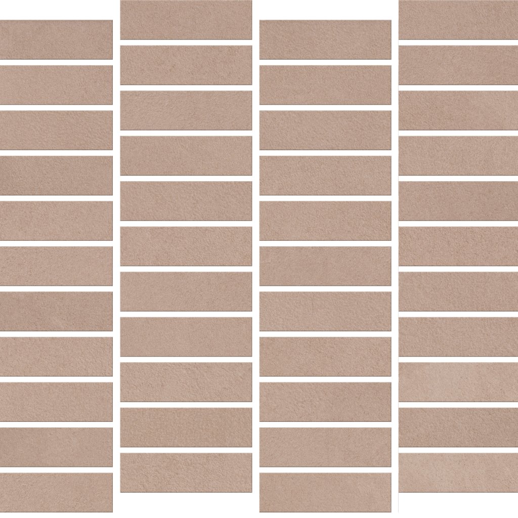 Daltile Rigid Clay Brick, Off Set, 1X3, Microban, Matte - Brick