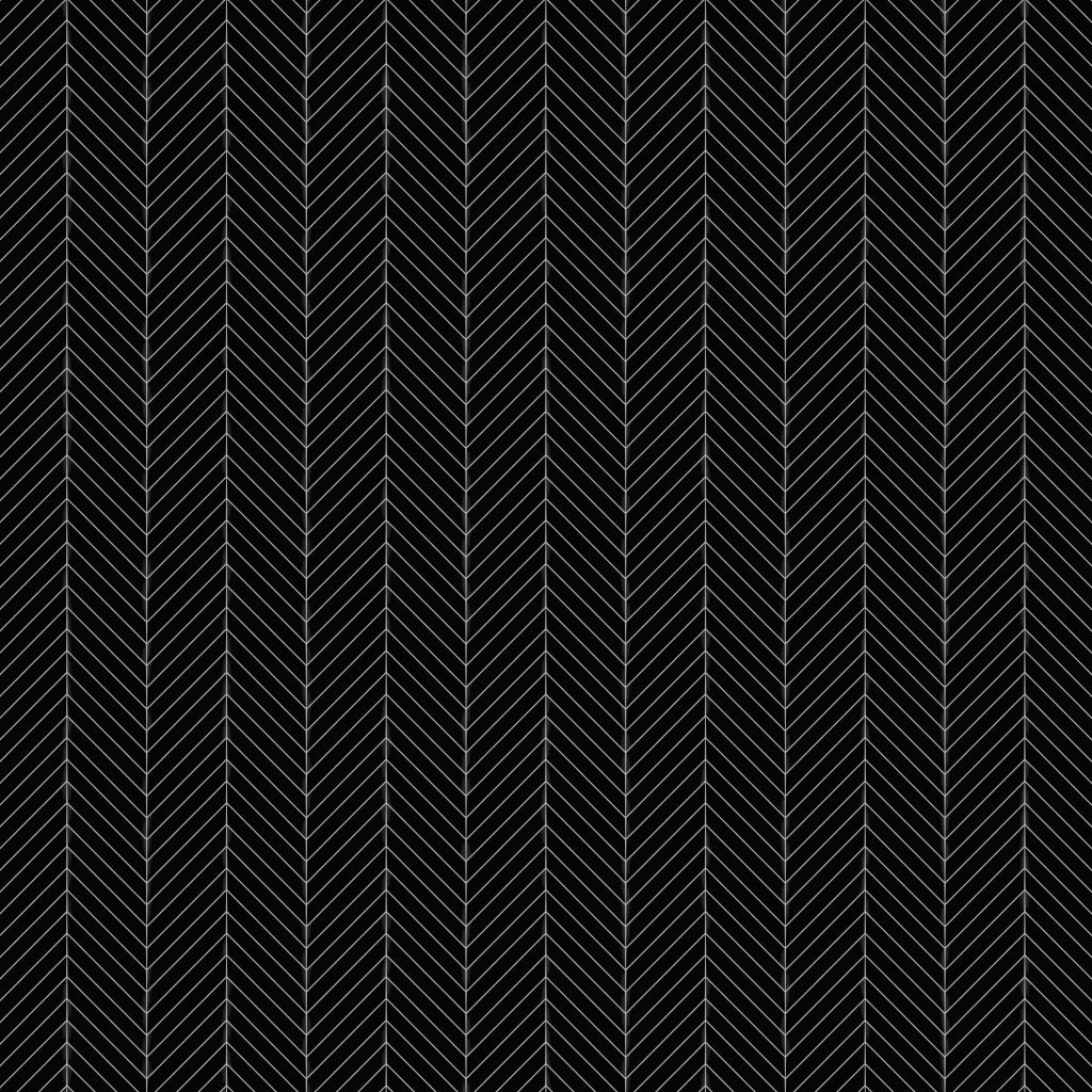 Marble Systems Black Glossy Chevron Ceramic Tile 2x6 - Black