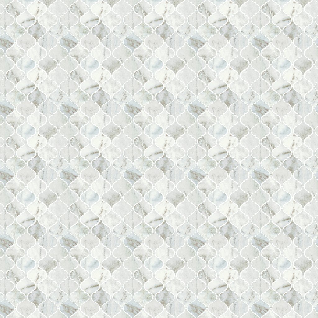 American Olean Mythique Marble - Majestic Matte, Arabesque, 3X3, Matte (MY16) - Majestic Matte