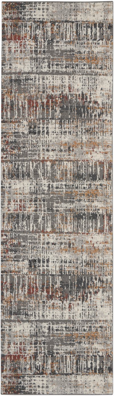 Nourison Home Nourison Tangra TNR04 2'2" x 7'6" Multicolor Modern Indoor Rug - 2'2" x 7'6"