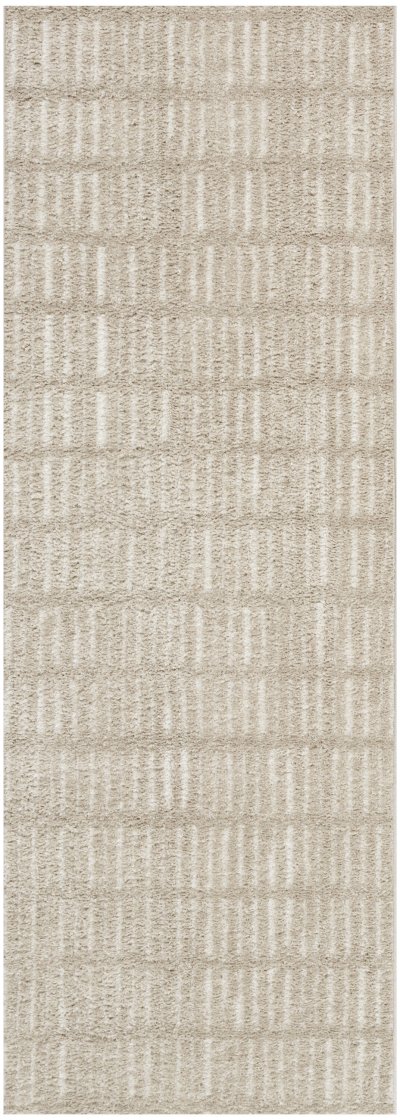Nourison Home Nourison Modern Comfort MNC03 2'2" x 10' Grey Ivory Scandinavian Indoor Rug - 2'2" x 6'