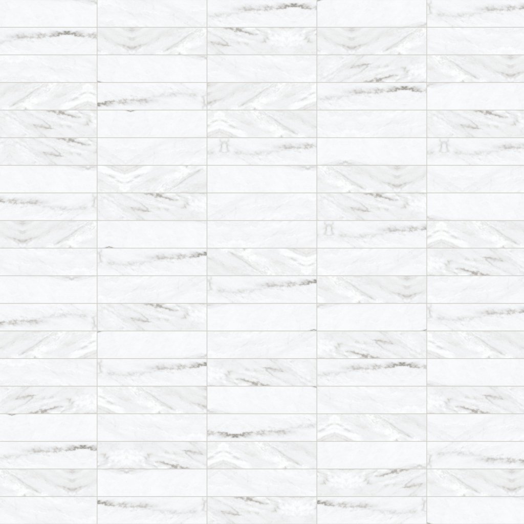 Qualis Ceramica Mystique 3X12 Polished Glamour White - White