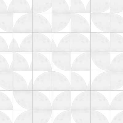 Qualis Ceramica Bianco Venatino 9 Polished Corner Shelf - Grid