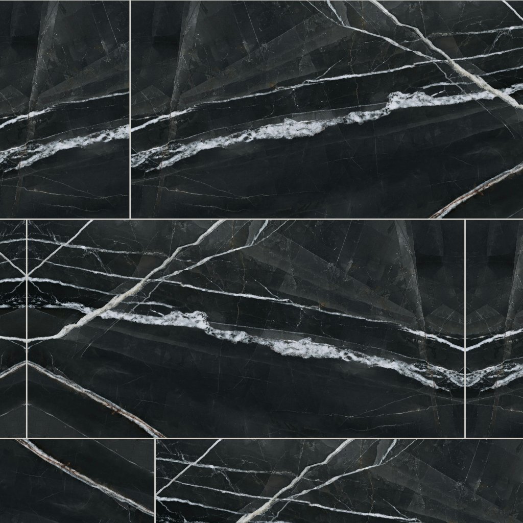 Qualis Ceramica Royal Stoneworks 24X48 Regal Black Vein Vintage Pv