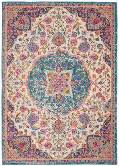 Nourison Home Nourison Passion PSN22 8' x 10' Ivory Multicolor Transitional Indoor Rug - 5'3" x 7'3"